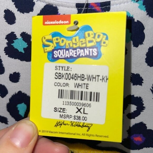 Nickelodeon SpongeBob T-Shirt Size XL Boys Cheetah Pattern Crew Neck New NWT - Picture 5 of 12